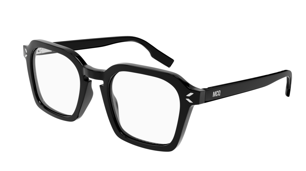 Mcq Optical Frame Unisex Black Black Transparent