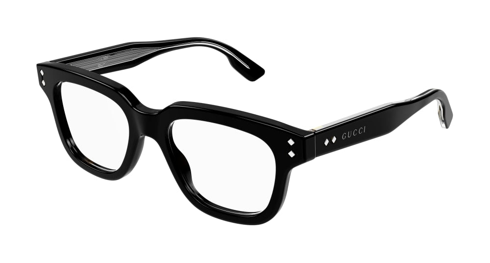 Gucci Optical Frame Man Black Black Transparent