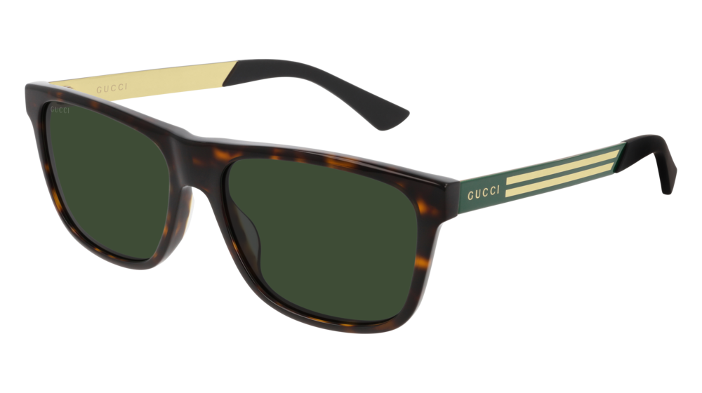 Gucci Sunglass Man Havana Green Green SOS Optometrist by M Saeed