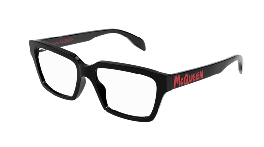 Alexander Mcqueen Optical Frame Man Black Black Transparent