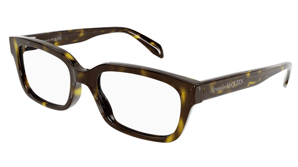 Alexander Mcqueen Optical Frame Man Havana Havana Transparent