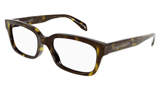 Alexander Mcqueen Optical Frame Man Havana Havana Transparent