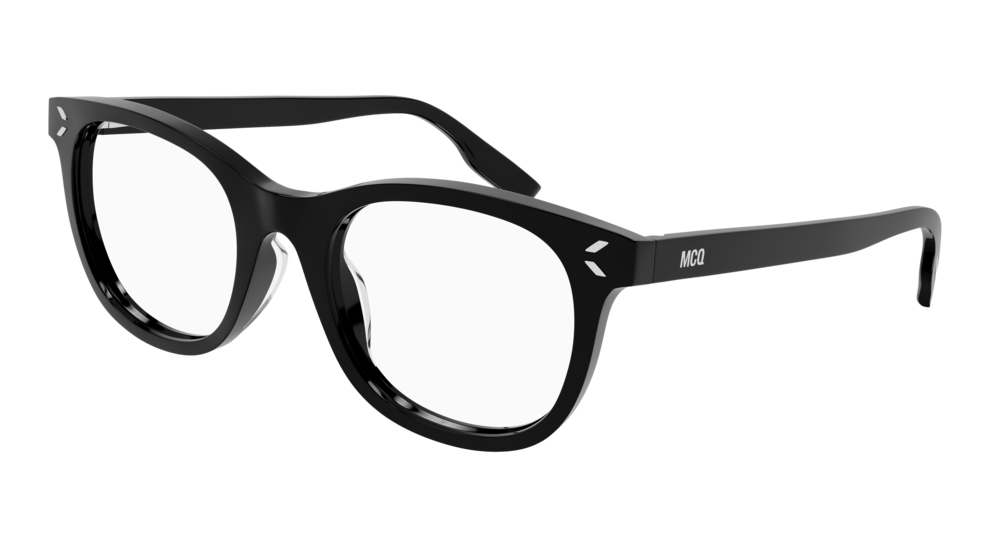 Mcq Optical Frame Unisex Black Black Transparent