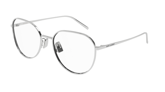 Saint Laurent Optical Frame Woman Silver Silver Transparent