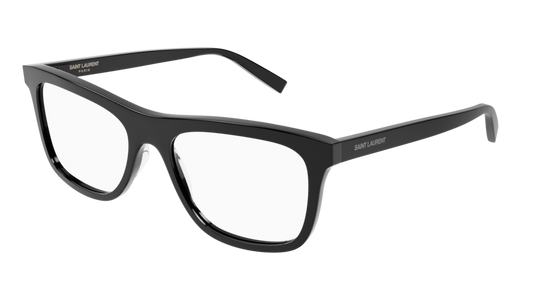 Saint Laurent Optical Frame Man Black Black Transparent