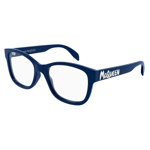 Alexander Mcqueen Optical Frame Man Blue Blue Transparent