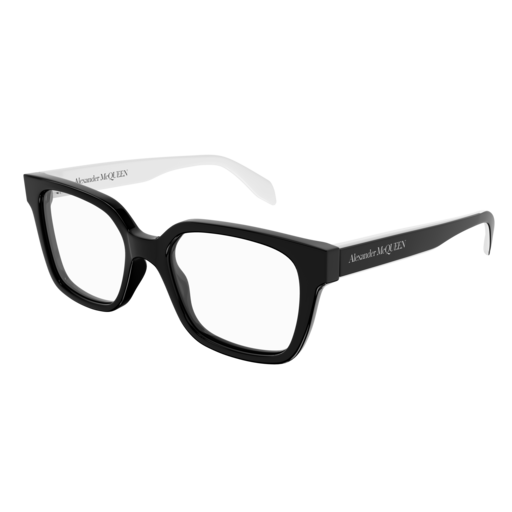 Alexander Mcqueen Optical Frame Man Black Black Transparent
