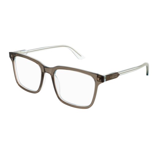 Gucci Optical Frame Man Brown Brown Transparent