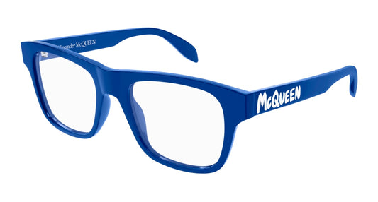 Alexander Mcqueen Optical Frame Man Blue Blue Transparent