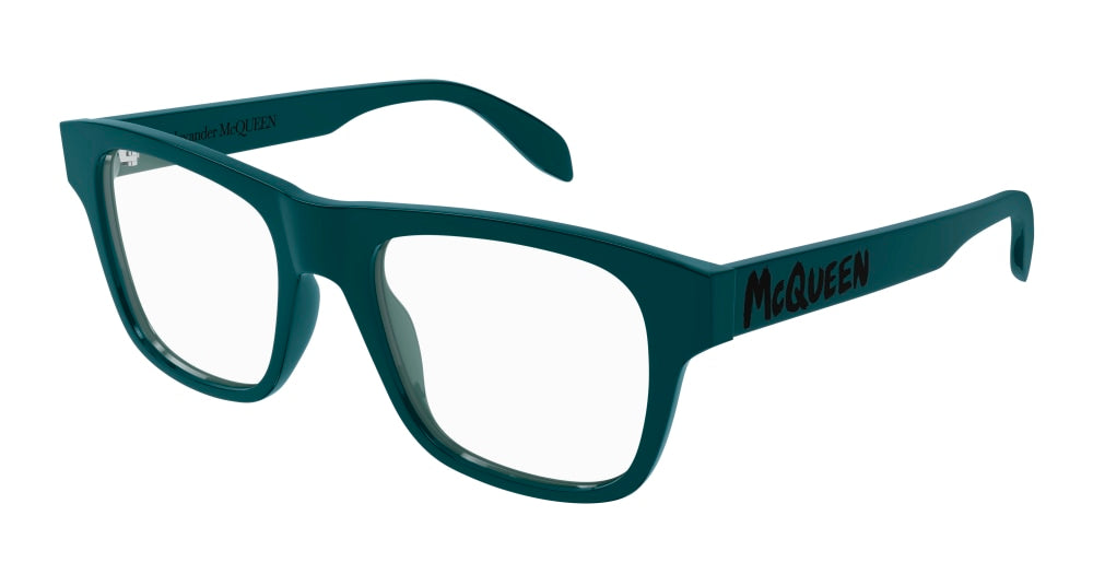 Alexander Mcqueen Optical Frame Man Green Green Transparent