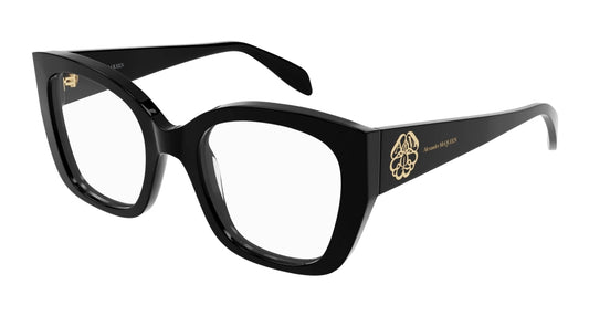 Alexander Mcqueen Optical Frame Woman Black Black Transparent