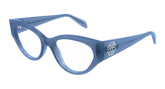 Alexander Mcqueen Optical Frame Woman Blue Blue Transparent