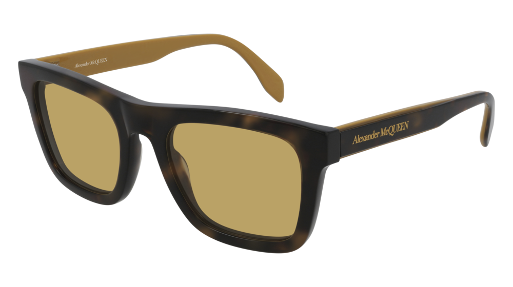 Alexander Mcqueen Sunglass Man Havana Havana Yellow