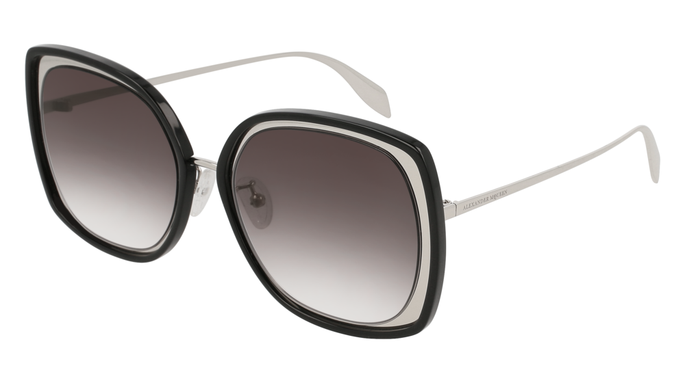 Alexander Mcqueen Sunglass Woman Silver Silver Grey