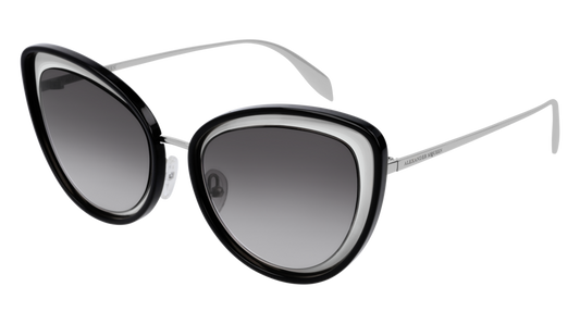 Alexander Mcqueen Sunglass Woman Silver Silver Grey