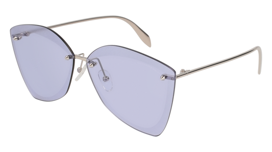 Alexander Mcqueen Sunglass Woman Silver Silver Violet