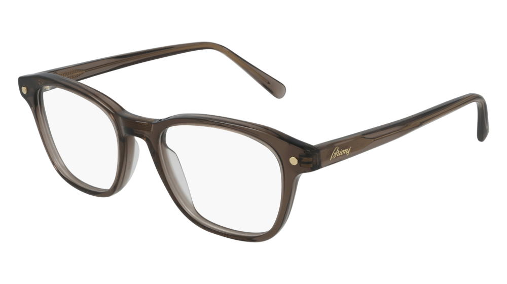 Brioni Optical Frame Man Brown Brown Transparent