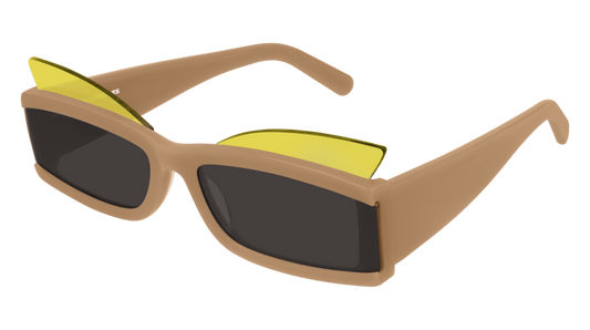 Courreges Sunglass Woman Yellow Yellow Brown