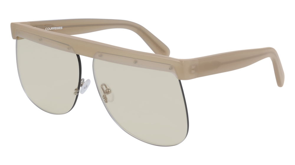 Courreges Sunglass Woman Beige Beige Grey