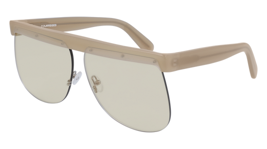 Courreges Sunglass Woman Beige Beige Grey