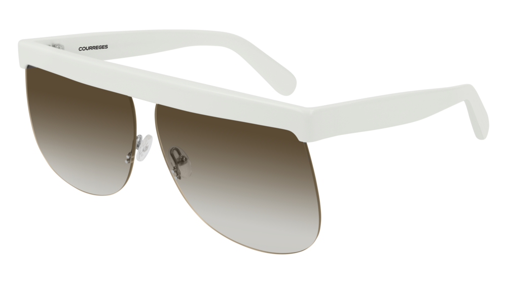 Courreges Sunglass Woman White White Brown