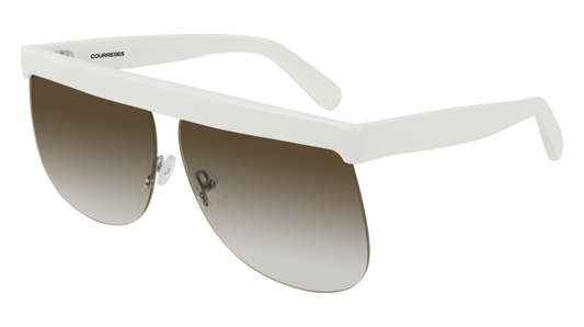 Courreges Sunglass Woman White White Brown