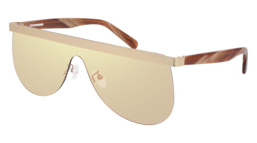 Courreges Sunglass Woman Gold Brown Copper