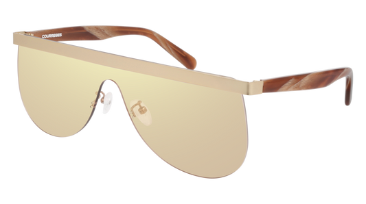 Courreges Sunglass Woman Gold Brown Copper