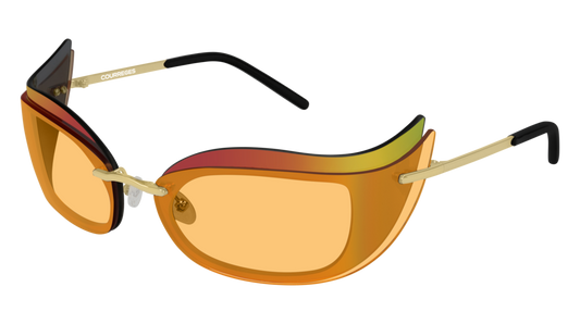 Courreges Sunglass Woman Gold Gold Orange