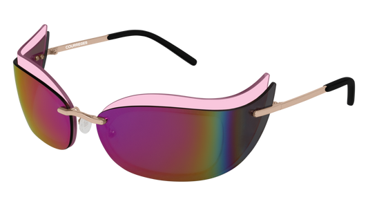 Courreges Sunglass Woman Gold Gold Pink