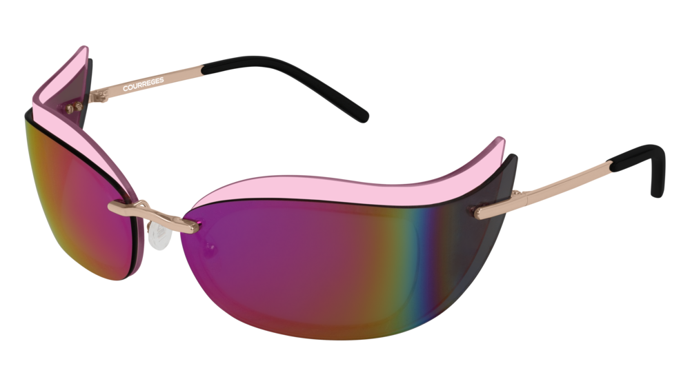 Courreges Sunglass Woman Gold Gold Pink