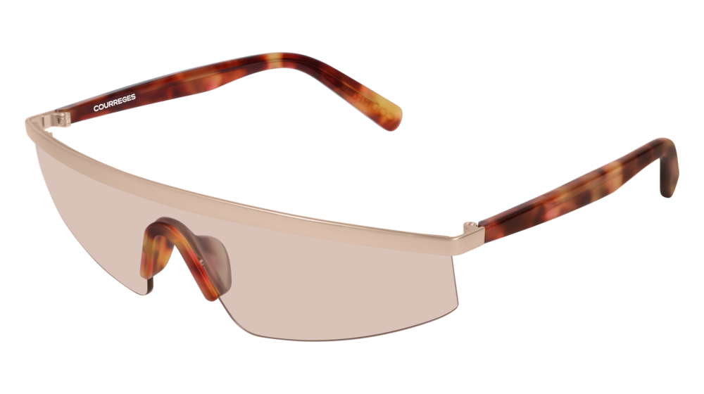 Courreges Sunglass Woman Gold Havana Brown