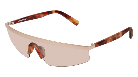 Courreges Sunglass Woman Gold Havana Brown