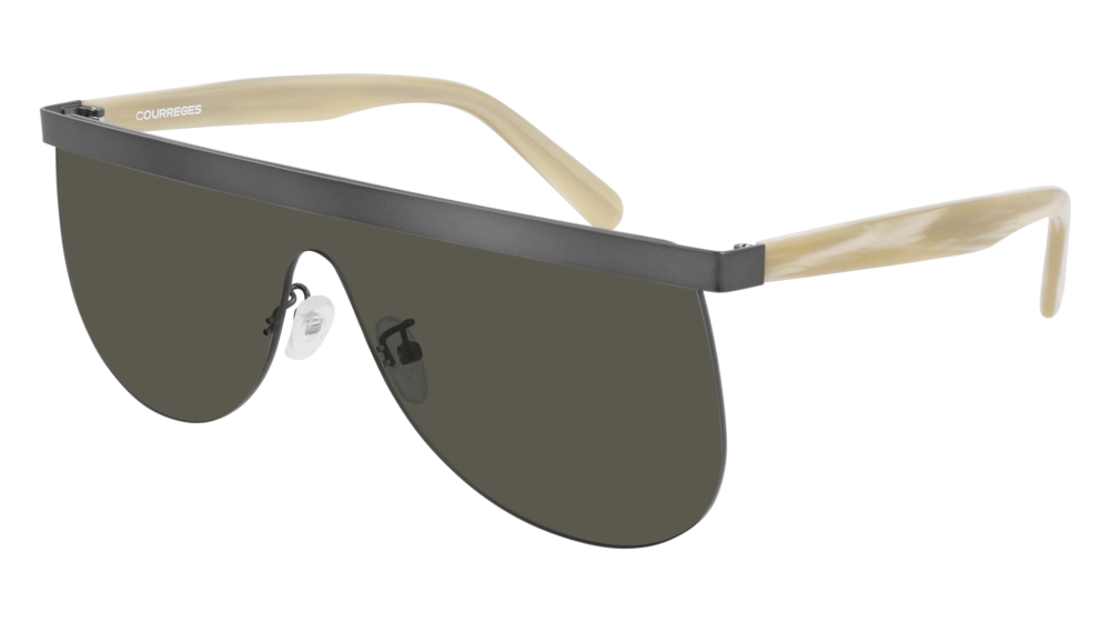 Courreges Sunglass Woman Ruthenium Beige Brown