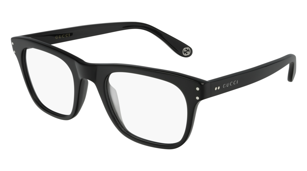 Gucci Optical Frame Man Black Black Transparent