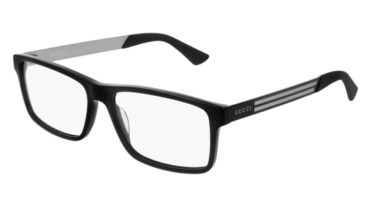 Gucci Optical Frame Man Black Black Transparent