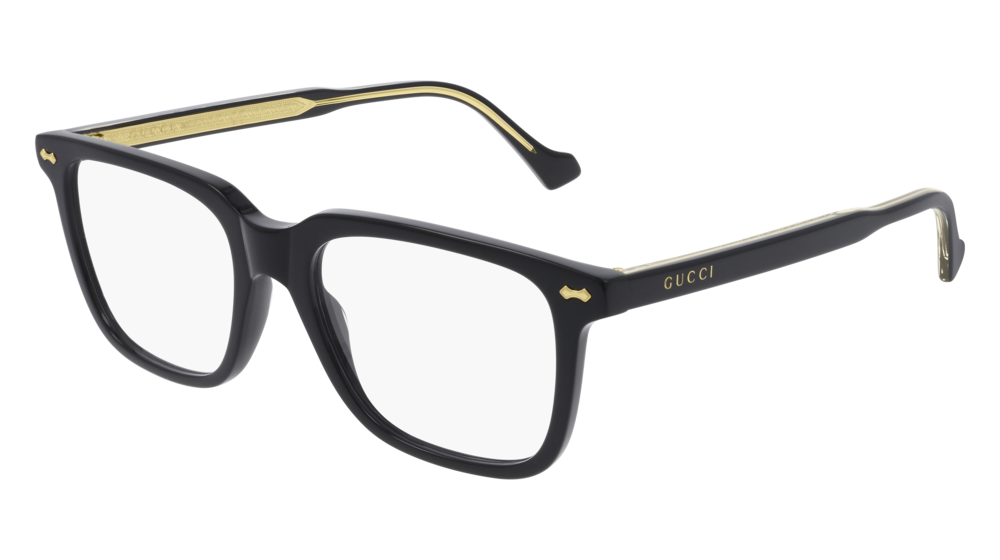 Gucci Optical Frame Man Black Black Transparent