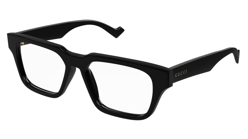 Gucci Optical Frame Man Black Black Transparent