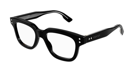 Gucci Optical Frame Man Black Black Transparent