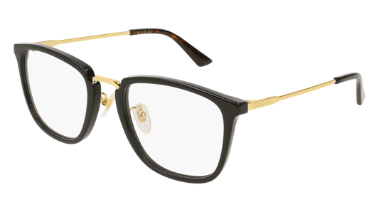 Gucci Optical Frame Man Black Gold Transparent