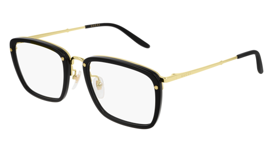 Gucci Optical Frame Man Black Gold Transparent