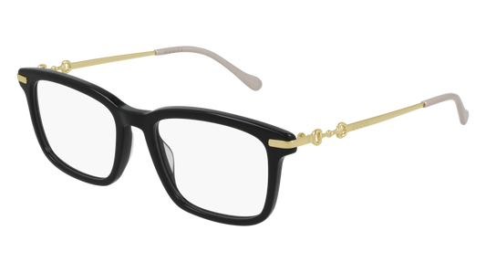 Gucci Optical Frame Man Black Gold Transparent