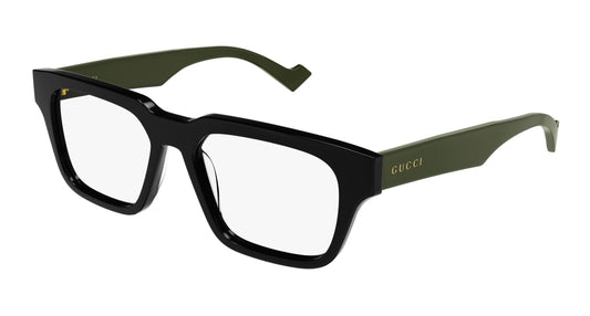 Gucci Optical Frame Man Black Green Transparent