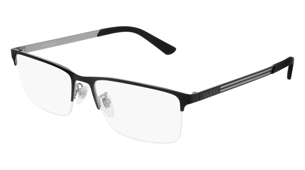 Gucci Optical Frame Man Black Black Transparent