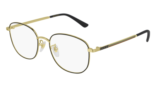 Gucci Optical Frame Man Black Gold Transparent