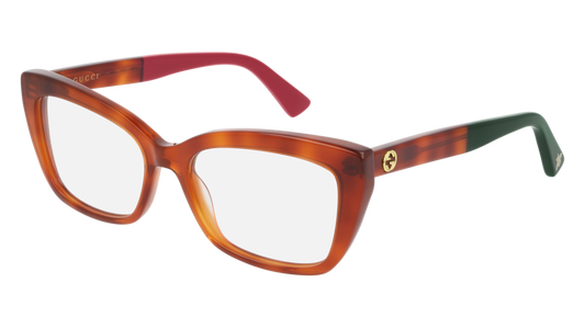 Gucci Optical Frame Woman Havana Havana Transparent