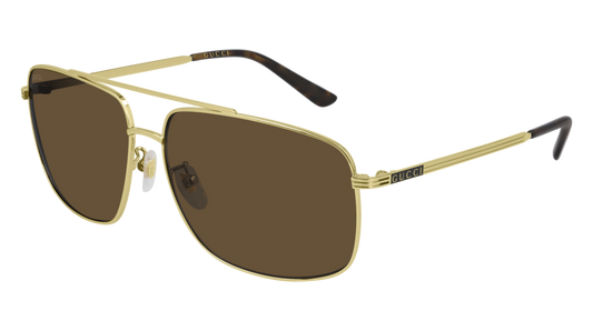 Gucci Sunglass Man Gold Gold Brown