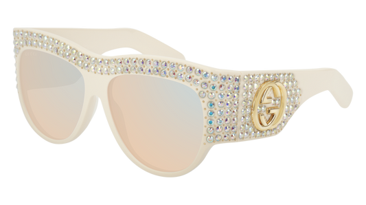 Gucci Sunglass Woman White White Transparent