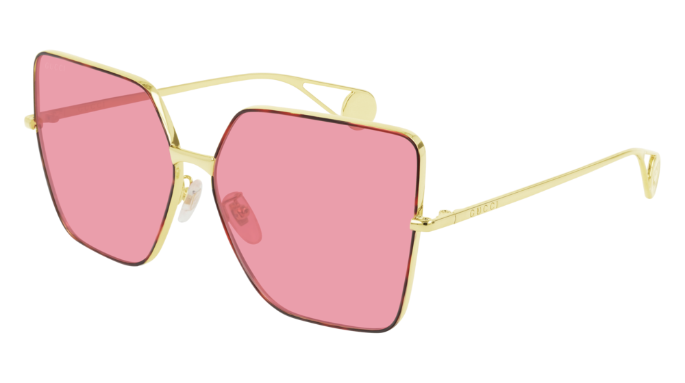 Gucci Sunglass Woman Gold Gold Pink