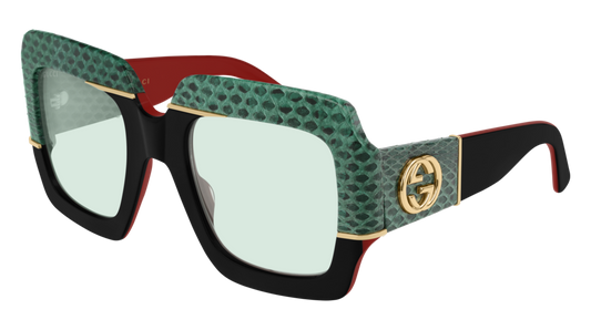 Gucci Sunglass Woman Black Black Green